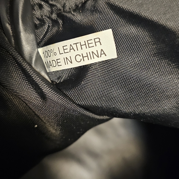 CLAIRE CHASE Black Patchwork Executive Leather Duffel Bag Weekender - Picture 9 of 13